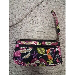 VERA BRADLEY Zip Wristlet‎ Pirouette Pink & Black